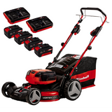 Kit de cortacésped con batería de litio GE-CM 36/47 HW Li, cuatro baterías de 4,0 Ah, motor brushless y tracción Einhell